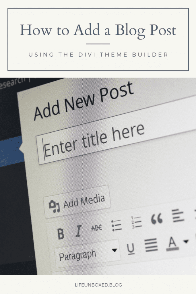 How To Add A Blog Post Using The Divi Theme For Wordpress