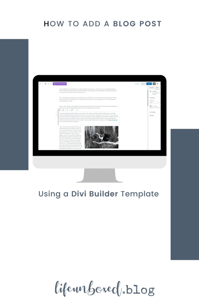 How To Add A Blog Post Using The Divi Theme For Wordpress
